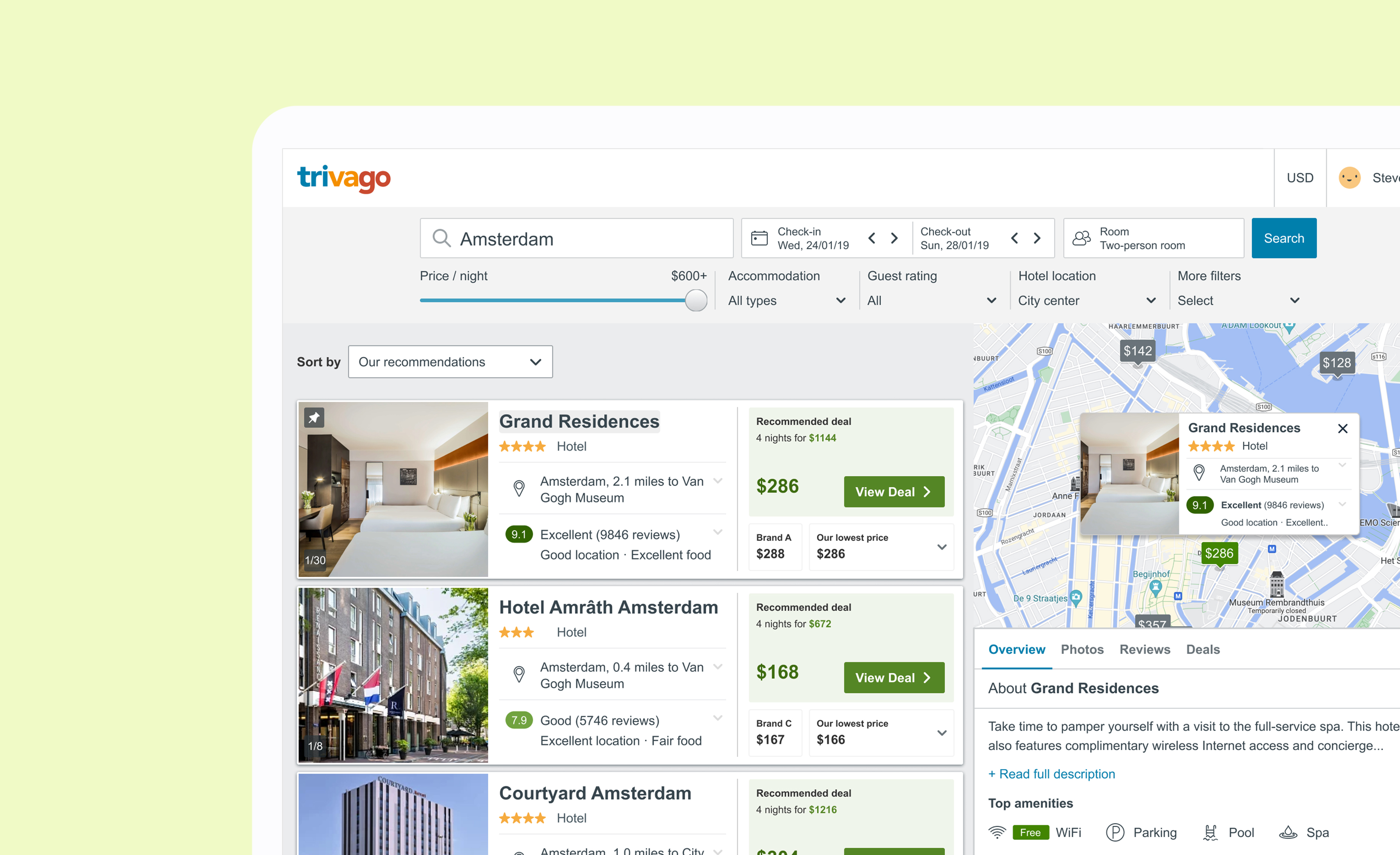 Search Comparison Experience